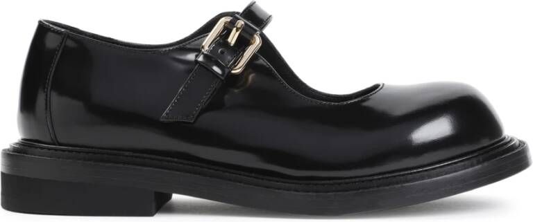 Moschino Zwarte Loafer Schoenen Elegante Stijl Black Dames