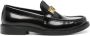 Moschino Zwarte platte schoenen met gouden logo Black Heren - Thumbnail 1