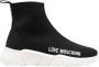 Love Moschino Zwarte sportieve sneakers met rubberen zool Black Dames - Thumbnail 15