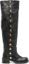 Moschino Zwarte Studs Kniehoge Laarzen Black Dames - Thumbnail 1