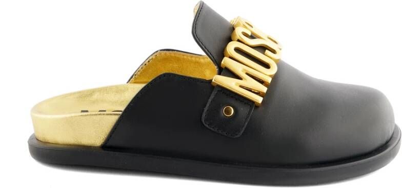 Moschino Zwart Goud Schoenen voor Dames Black Dames