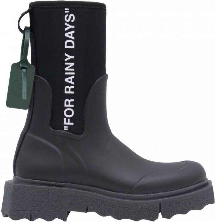 Off-White Boots & laarzen Sponge Rubber Rainboot in zwart