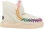 MOU Enkellaarsjes Dames Pantoffels Damesschoenen Leer Esk Bold Rainbow Wit combi - Thumbnail 7