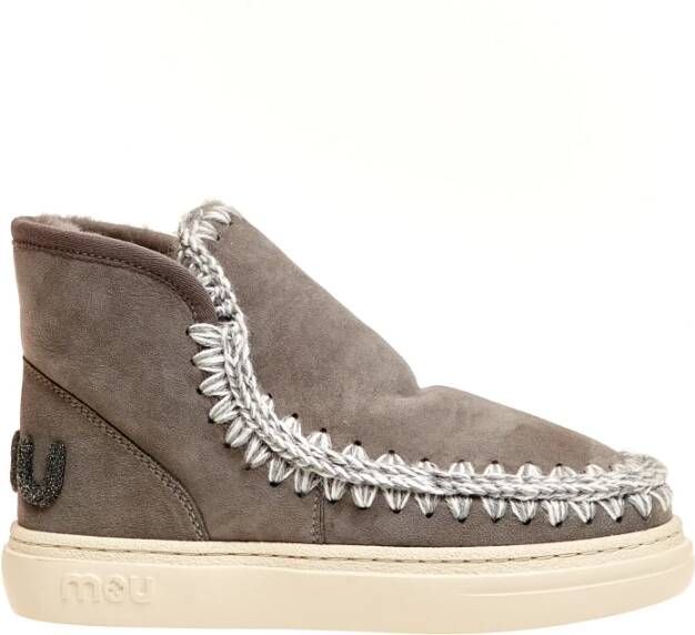 Mou Bold Glitter Logo Sneaker Grijs (Maat 36) Gray Dames