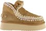 MOU Vachtlaarzen Dames Eskimo 18 Platform Rhinestones Maat: 39 Materiaal: Suède Kleur: Cognac - Thumbnail 2