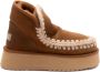 MOU Vachtlaarzen Dames Mini Eskimo Platform Boot Maat: 41 Materiaal: Suède Kleur: Cognac - Thumbnail 3