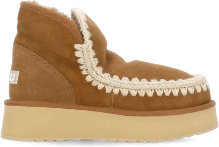 Mou Bruine Shearling Winterlaarzen Brown Dames