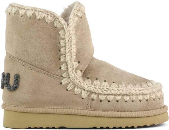 Mou Bruine Sheepskin Eskimo Laarzen met Glitter Brown Dames