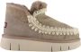 MOU Vachtlaarzen Dames Eskimo Bounce Sneaker Maat: 40 Materiaal: Suède Kleur: Taupe - Thumbnail 3