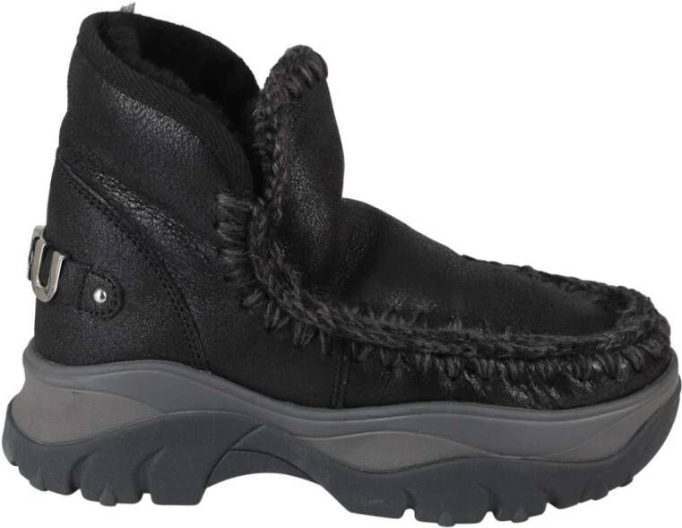 Mou Chunky Eskimo Sneaker Big Logo Black Dames