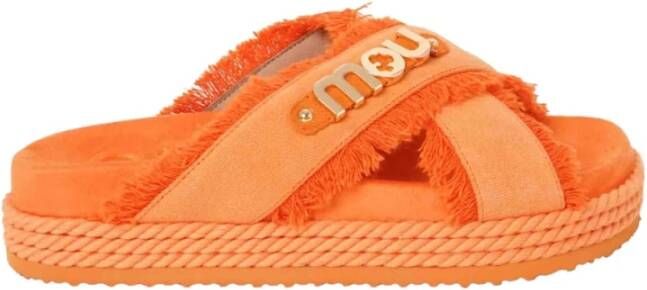 Mou Crisscross slippers oranje Orange Dames