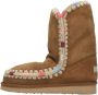 MOU Enkellaarsjes Dames Pantoffels Damesschoenen Suède Eskimo 24 Cognac combi - Thumbnail 6