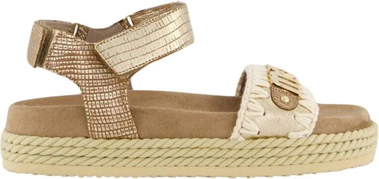 Mou Dames Rope Sandal Back Strap Gray Dames