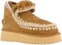 MOU Vachtlaarzen Dames Eskimo 18 Platform Rhinestones Maat: 35 Materiaal: Suède Kleur: Cognac - Thumbnail 3