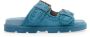 Mou Denim Two Strap Sleehakken Blauw Blue Dames - Thumbnail 1