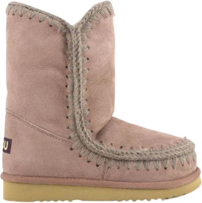 Mou Eskimo Boot Warme en Comfortabele Schapenleren Laarzen Pink Dames