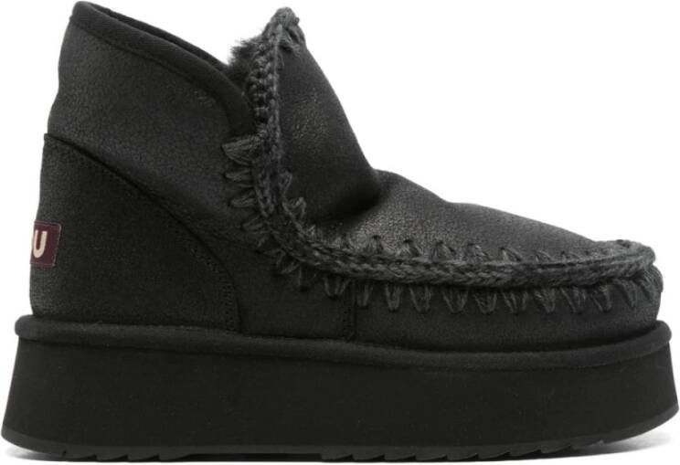 Mou Eskimo Bounce 24 Maxi Stitching Black Dames