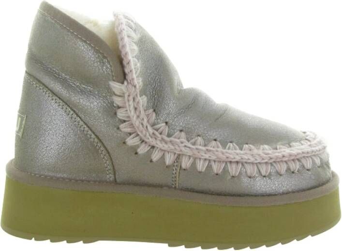 Mou Eskimo Platform Boot Bounce Sneaker Gray Dames