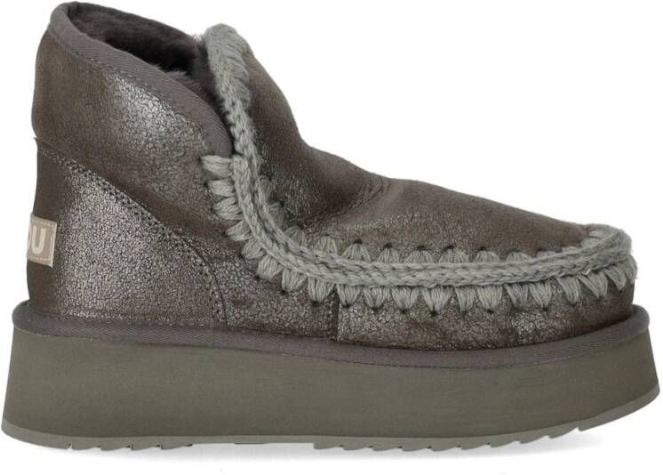 Mou Eskimo Platform Enkellaars IJzer Grijs Gray Dames