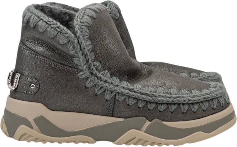 Mou Eskimo Trainer met Rhinestone Dust Iron Gray Dames