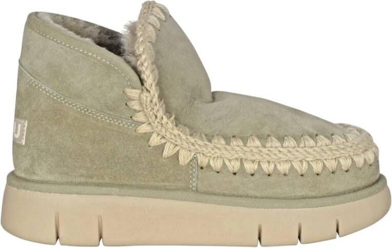 Mou Gezellige Eskimo Stijl Winterlaarzen Green Dames