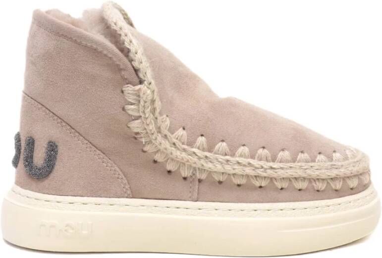 Mou Glitter logo camel sneakers Beige Dames