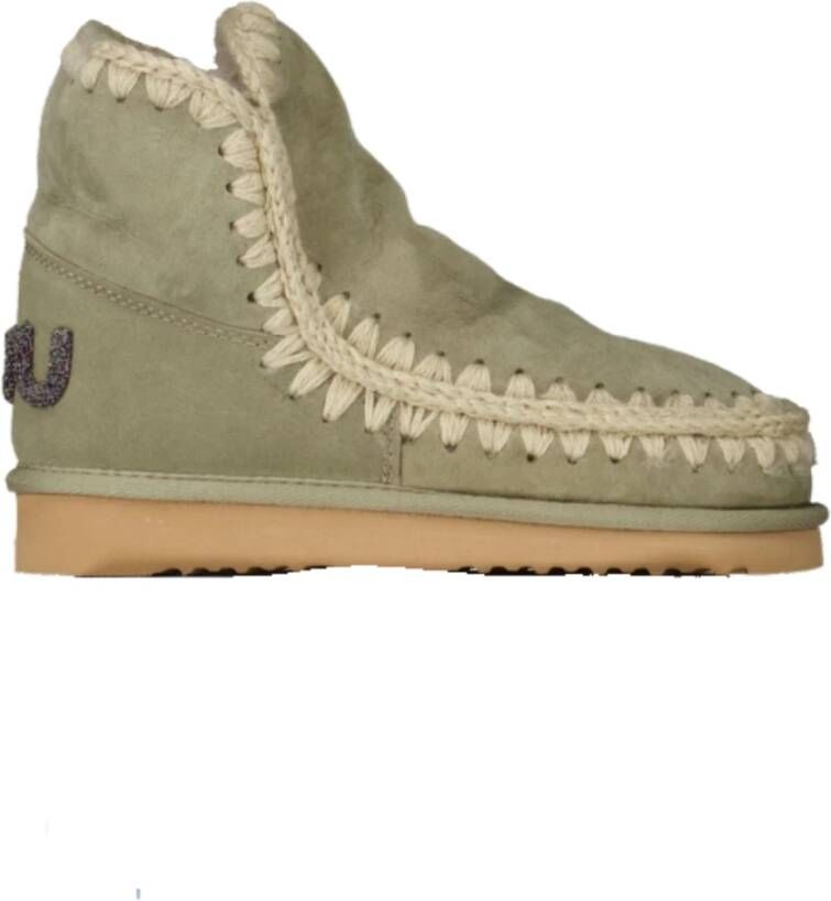 MOU Lichtgroen Eskimo 18 Glitter Logo Pantoffels Lichtgroen Mu.fw101050a