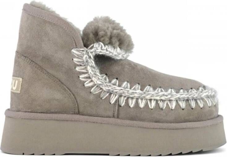 Mou Grijze Eskimo Platform Laars Gray Dames