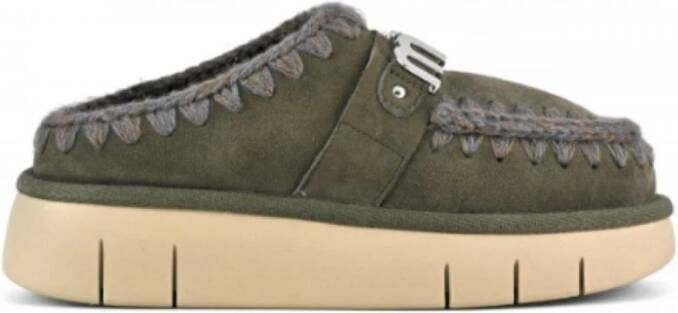 Mou Groene Suède Instap Sneakers Green Dames