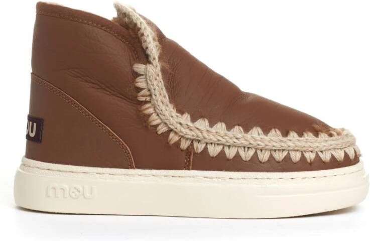 Mou Leren Sneakers Eskimo Stijl Brown Dames