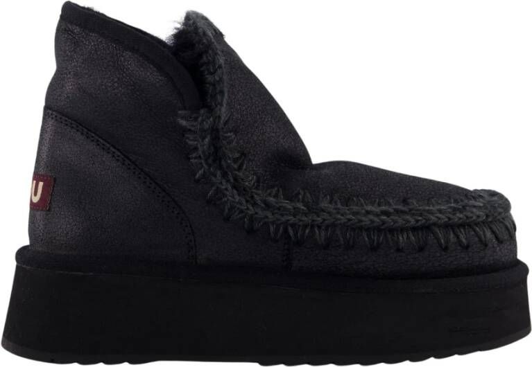 Mou Mini Eskimo Platform Laarzen Black Dames