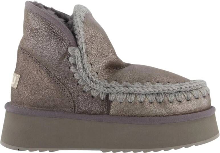 Mou Eskimo Platform Enkellaars IJzer Grijs Gray Dames