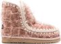 Mou Roze Eskimo Laarzen met Chenille Textuur Pink Dames - Thumbnail 1