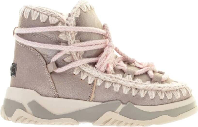 Mou Scoubidoo Lace Sneakers Zilver Gray Dames