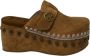 Mou 611001A Sabot Klomp Plain Vrouwen Brown Dames - Thumbnail 15