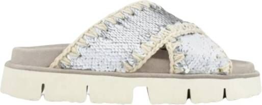 Mou Teenslippers Sliders Gray Dames