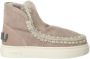 MOU Vachtlaarzen Dames Eskimo Sneaker Bold Glitter Logo Maat: 38 Materiaal: Suède Kleur: Beige - Thumbnail 6