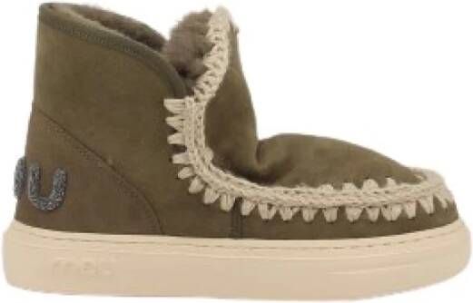 Mou Stoere Glitter Logo Eskimo Sneaker Green Dames