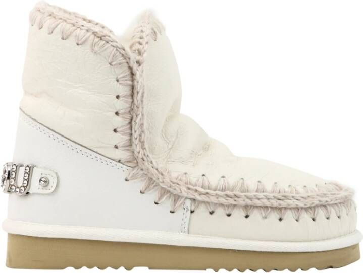 Mou Witte Eskimo Laarzen voor Dames met Rhinestones White Dames