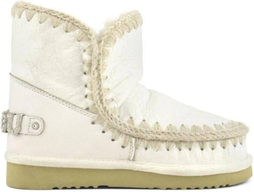 Mou Witte Eskimo Laarzen voor Dames met Rhinestones White Dames