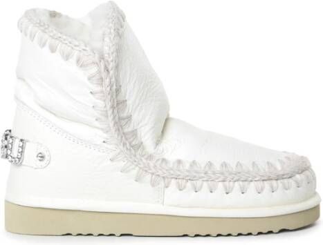 Mou Witte Eskimo Laarzen voor Dames met Rhinestones White Dames