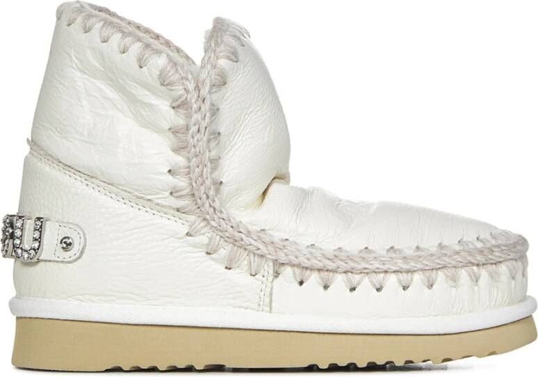 Mou Witte Eskimo Laarzen voor Dames met Rhinestones White Dames