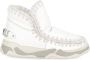 Mou Witte Shearling Trainer Boot met Haakwerk White Dames - Thumbnail 1