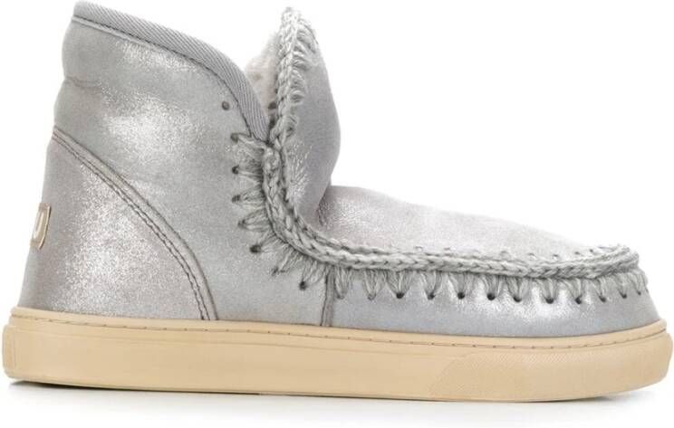 Mou Zilveren Sneakers voor Vrouwen Aw24 Gray Dames