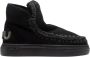 Mou Zwarte Shearling Platte Sneakers Black Dames - Thumbnail 1