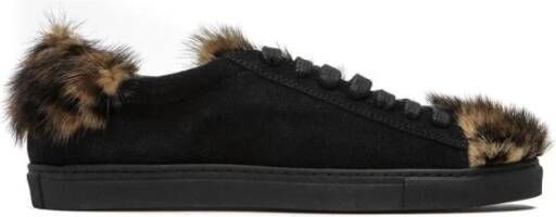 Mr&Mrs Italy Stijlvolle Sneakers Vetersluiting Black Dames