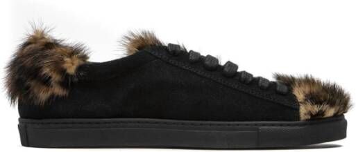 Mr&Mrs Italy Stijlvolle Sneakers Vetersluiting Black Dames