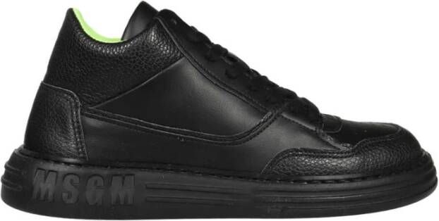 Msgm Lage leren sneakers Black Heren