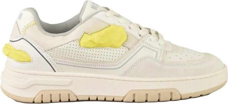 Msgm Leren Rubberen Zoolschoenen White Dames