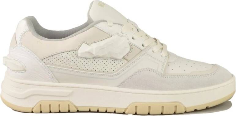 Msgm Leren Sneakers met Rubberen Zool White Heren